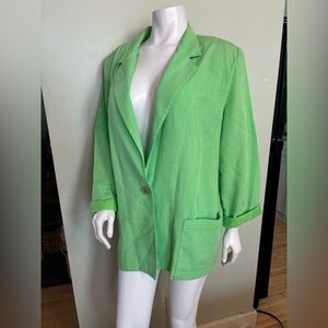 Vintage 1980s Lime Green Lightweight Blazer